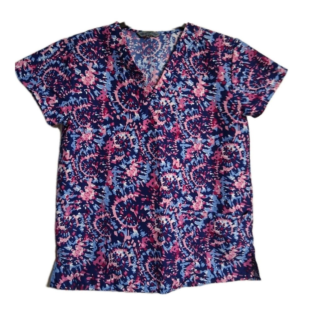 Women's Wear For Care Short Sleeve Scrub Top Size M